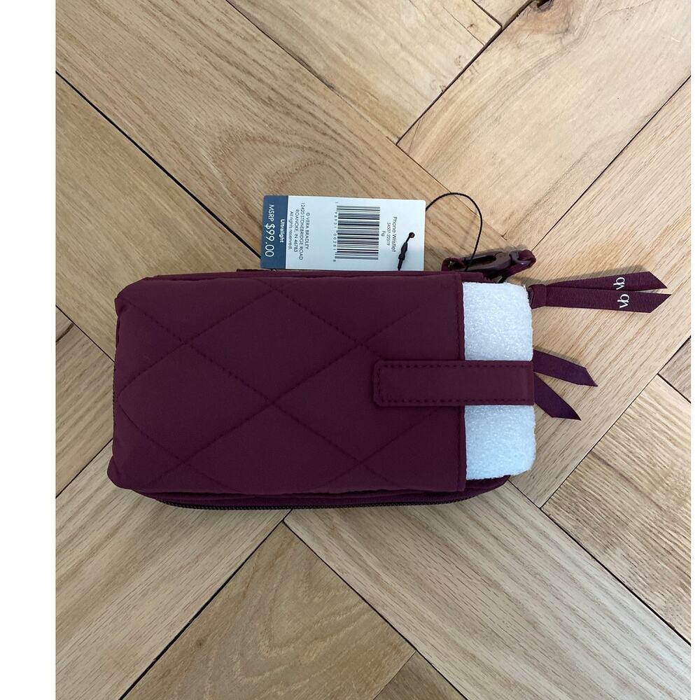 New Vera Bradley Quilted Phone Wristlet Fig $99 MSRP